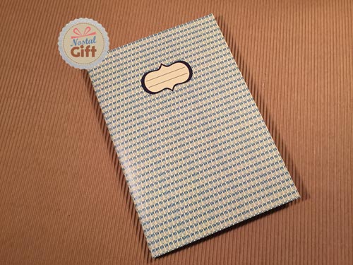 Cahier A5 – Rétro années 70 – Vert d’eau Cahier A5 - Rétro années 70 – Vert d'eau