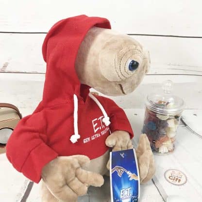 E.T l'extraterrestre - Peluche 25 cm avec sweat rouge – Image 3