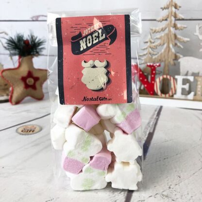 Sachet de bonbons de Noël - Bonhomme de neige en guimauve x 15
