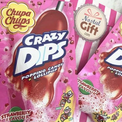 Crazy Dips - Sucettes à tremper à la goût fraise x2