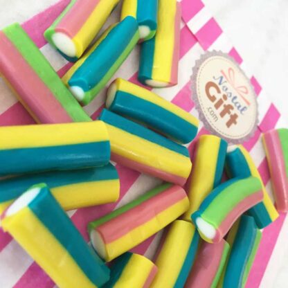 Bonbon mini câbles fourrés - Multi-fruits 4 couleurs x20 – Image 2