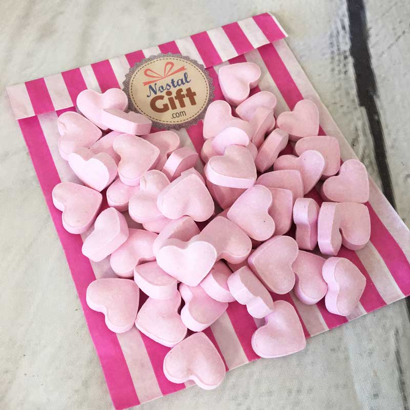 Bonbon dextrose coeur rose clair (100g)