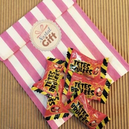 Bonbon têtes brulées à la goût fraise x5 – Image 2