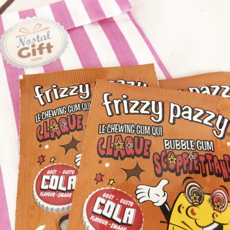 Frizzy Pazzy goût cola - Chewing gum qui pétille dans la bouche x 3