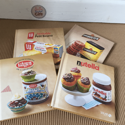 4 livres de recettes Nutella, Crème de marron, Van Houten et Petit Beurre