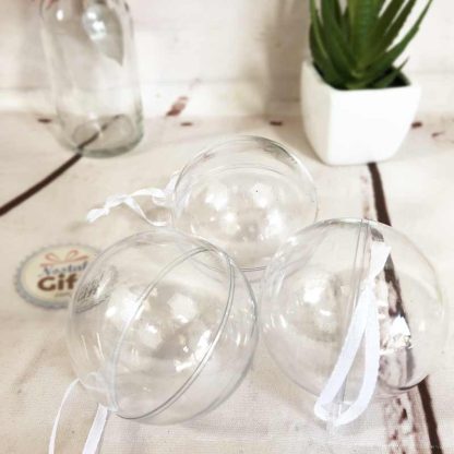 Boule transparente à remplir x 3