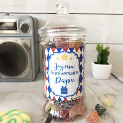 Bonbonnière papa – 300g mix de bonbons anciens  – Joyeux anniversaire Papa