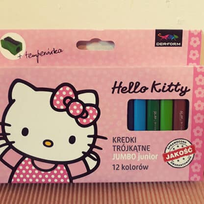 Hello Kitty – 12 Crayons de couleurs avec taille crayon Licence officielle