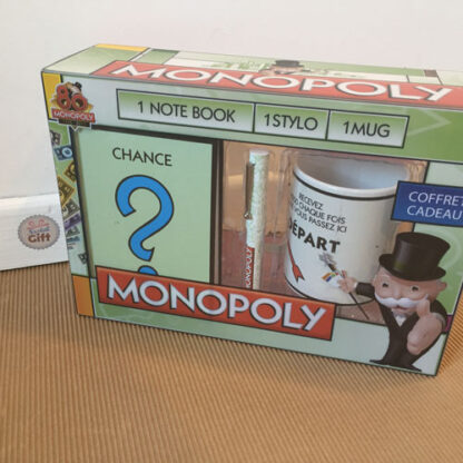 Coffret cadeau Monopoly (Mug, Cahier et Stylo)