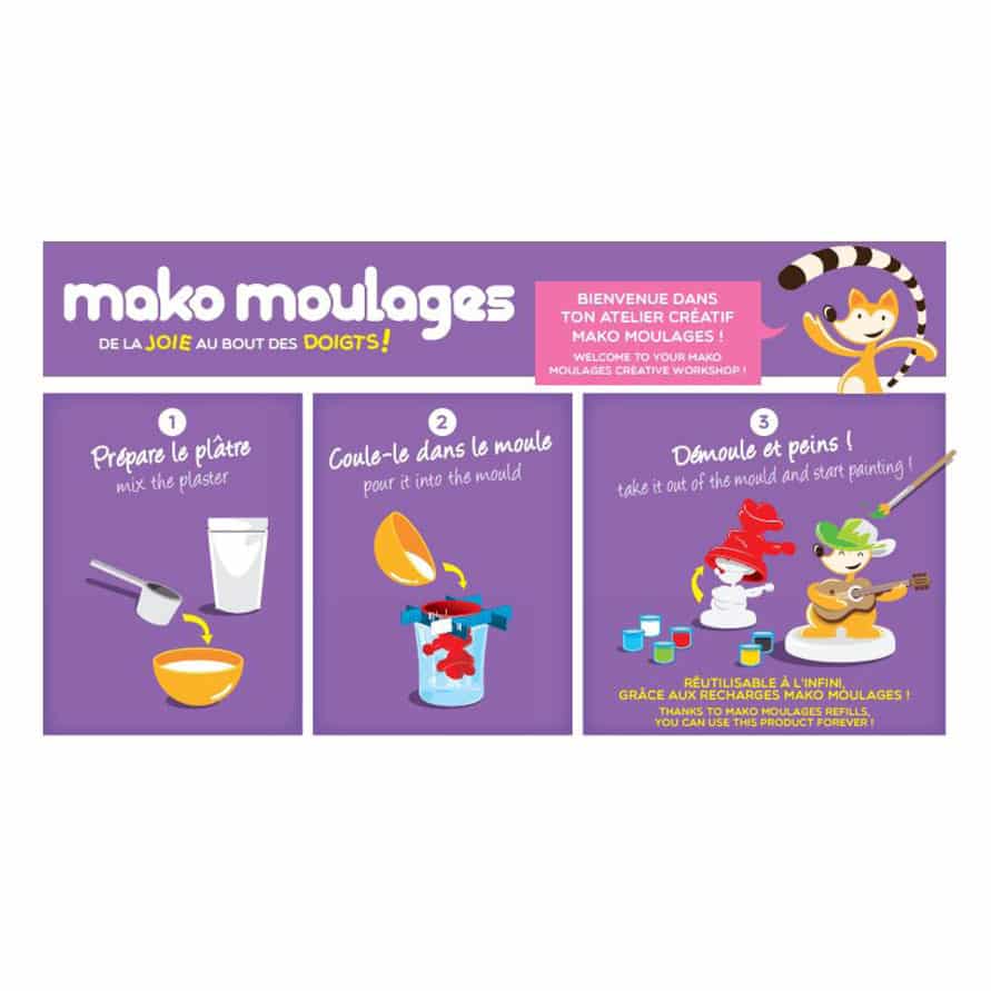 Mako Moulages Mes licornes coffret 5 moules 39099