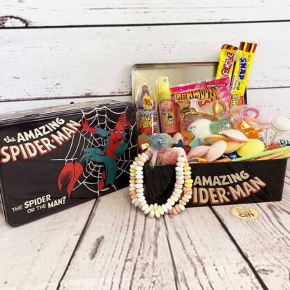 Coffret Cadeau : Boîte "Spiderman" remplie de bonbons des années 90