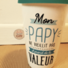 Mug de transport "Mon papy prend de la valeur" - Cadeau Grand-père – Image 5