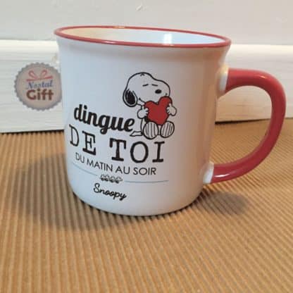 Grande tasse Snoopy - Dingue de toi du matin au soir – Image 2
