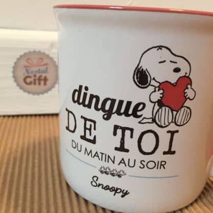 Grande tasse Snoopy - Dingue de toi du matin au soir