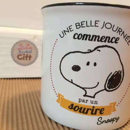 Grande tasse Snoopy - Une belle journée commence par un sourire