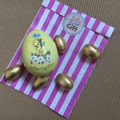 Oeuf en métal vintage rempli d'oeufs praliné – Image 9
