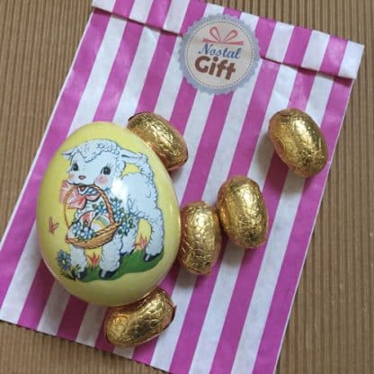 Oeuf en métal vintage rempli d'oeufs praliné – Image 7