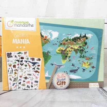 Boîte créative Décalcomanie - Planisphère