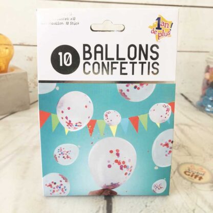 10 Ballons confettis
