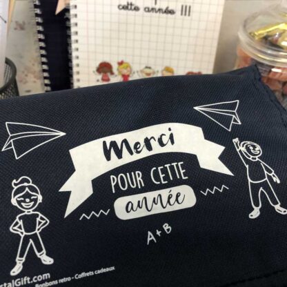 Sac de déjeuner isotherme bleu "Merci pour cette année" - Cadeau maîtresse – Image 2