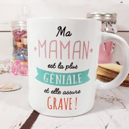 Mug "Maman est géniale" - Cadeau maman