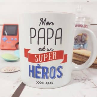 Mug "Papa est un super héros" - Cadeau papa