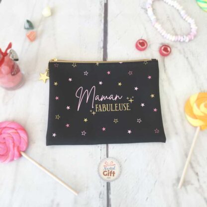 Trousse noir "Maman Fabuleuse"