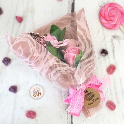 Bouquet de fleurs aux pétales de savon (rose)  "Edition limitée"