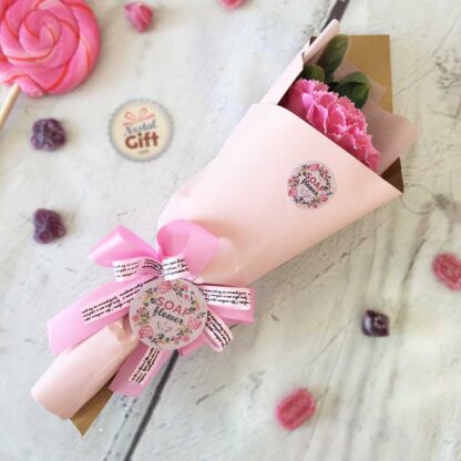 Bouquet de savon - oeillets rose "Edition limité"