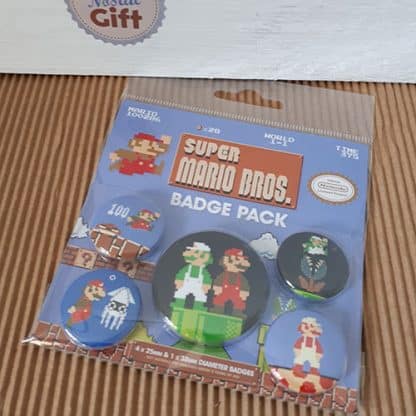 Set de 5 badges rétro - Super Mario Bros