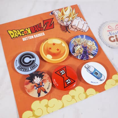 Set de 6 badges rétro - Dragon Ball Z