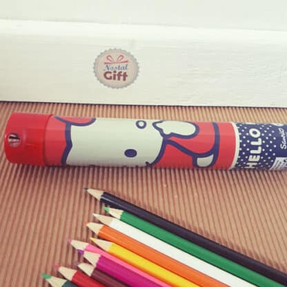 Hello Kitty - Boite en métal de crayons de couleurs avec taille crayon