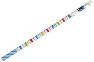 Crayon à papier avec table de multiplication - Vert