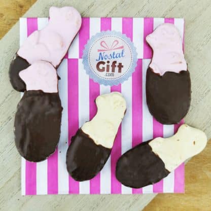 Guimauves mi-chocolatées noir de Pâques x 5