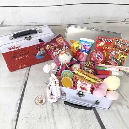 Mallette "Kellogg's" remplie de bonbons des années 80