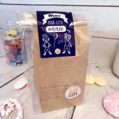 Sachet Bonbon des années 80 : Cadeau maitresse - Merci Bleu – Image 3