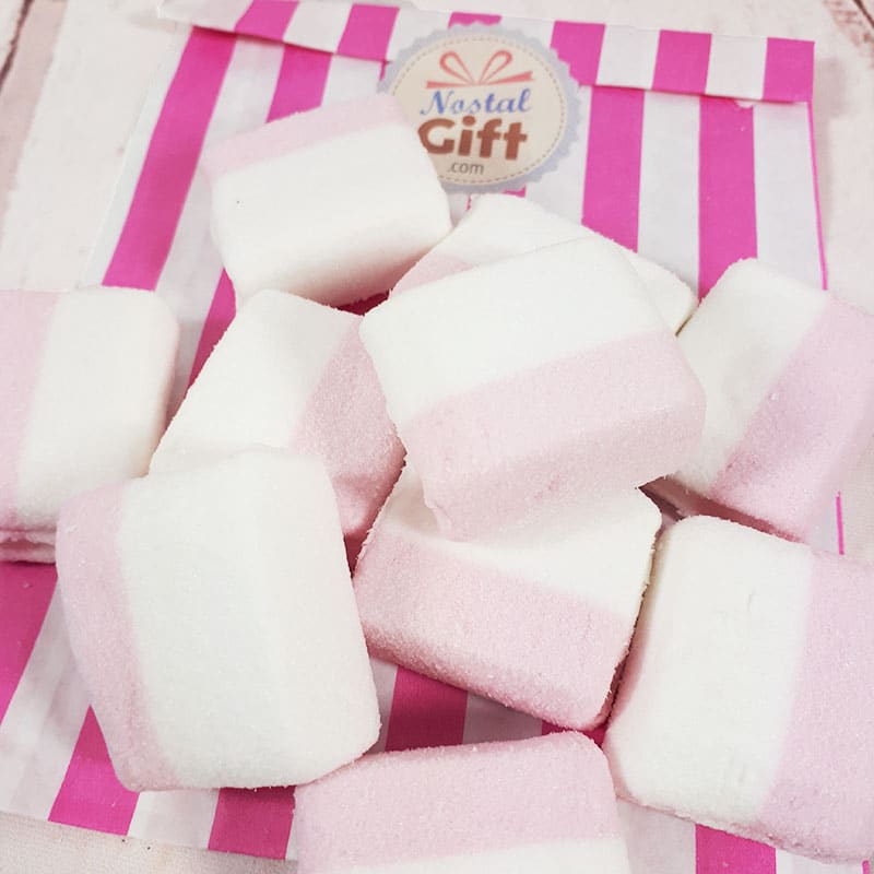 Chamallow guimauve cube rose et blanc à petit prix