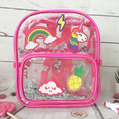 Sac à dos transparent licorne