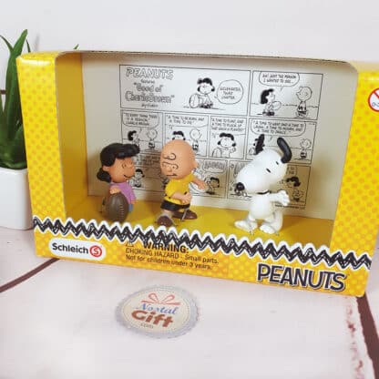 Petites figurines Snoopy : Snoopy, Charlie Brown, Lucy