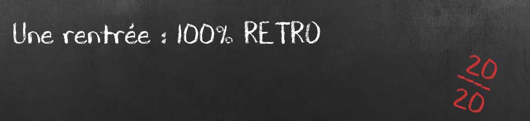 fournitures scolaires, bonbons et jouets pour une rentrée retro