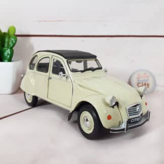 Miniature voiture Citroën 2 CV Beige (échelle 1:24)