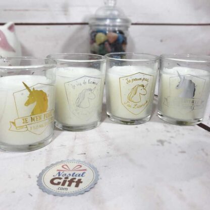 Petites bougies parfumées décoratives Licorne x4 – Image 6