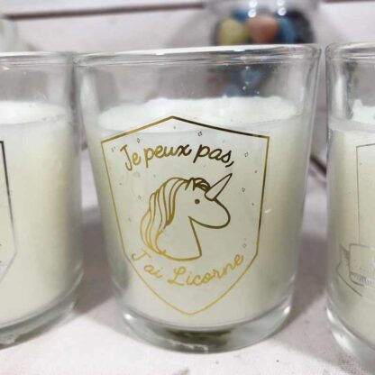 Petites bougies parfumées décoratives Licorne x4 – Image 3
