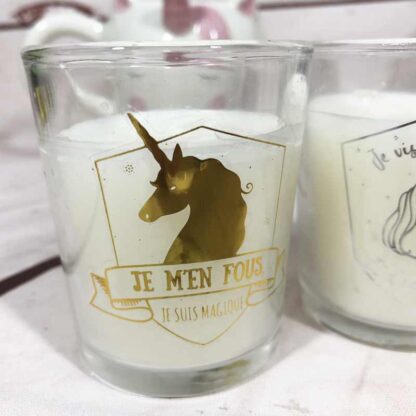 Petites bougies parfumées décoratives Licorne x4 – Image 5