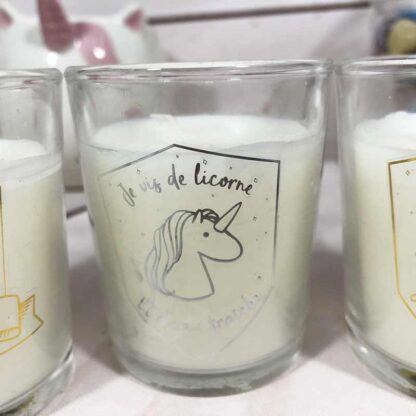 Petites bougies parfumées décoratives Licorne x4 – Image 4