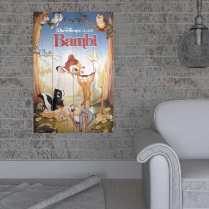 Disney Bambi - Décoration murale sur bois (59x40 cm)