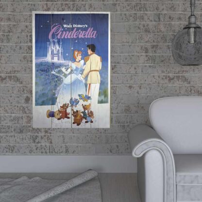 Disney Cendrillon - Décoration murale sur bois (59x40 cm)