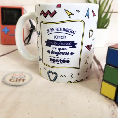 Mug "Je ne retomberai jamais en enfance" – Image 4