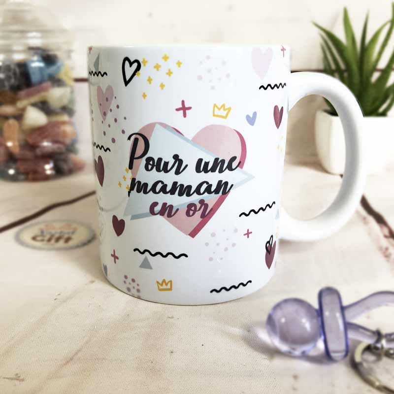 Tasse-Mug Maman - Coeur Elle Sait Tout Faire - Idée Cadeau Maman Original  Anniversaire Fête de Mères