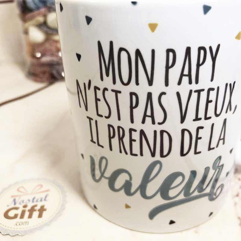 Mug Mon papy prend de la valeur - cadeau grand-père